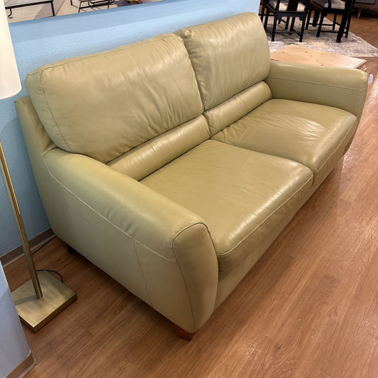 Beige Leather Sofa U SOFAS