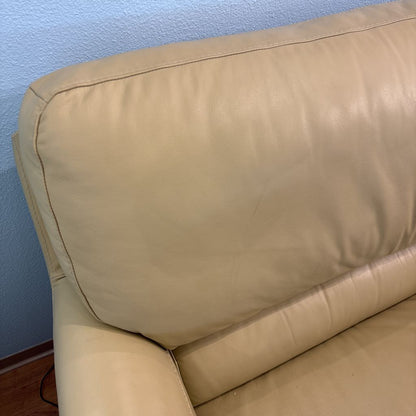 Beige Leather Sofa U SOFAS