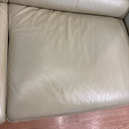 Beige Leather Sofa U SOFAS