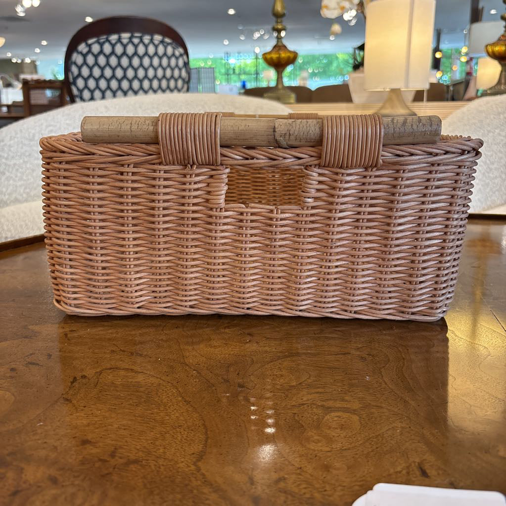 Woven Basket w/Wood Handles SMALLS