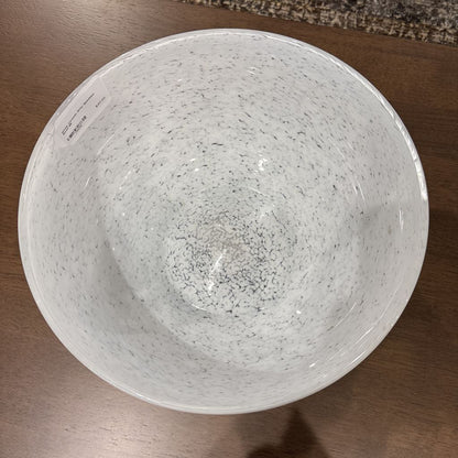 White Ceramic Grey Speckled Bowl