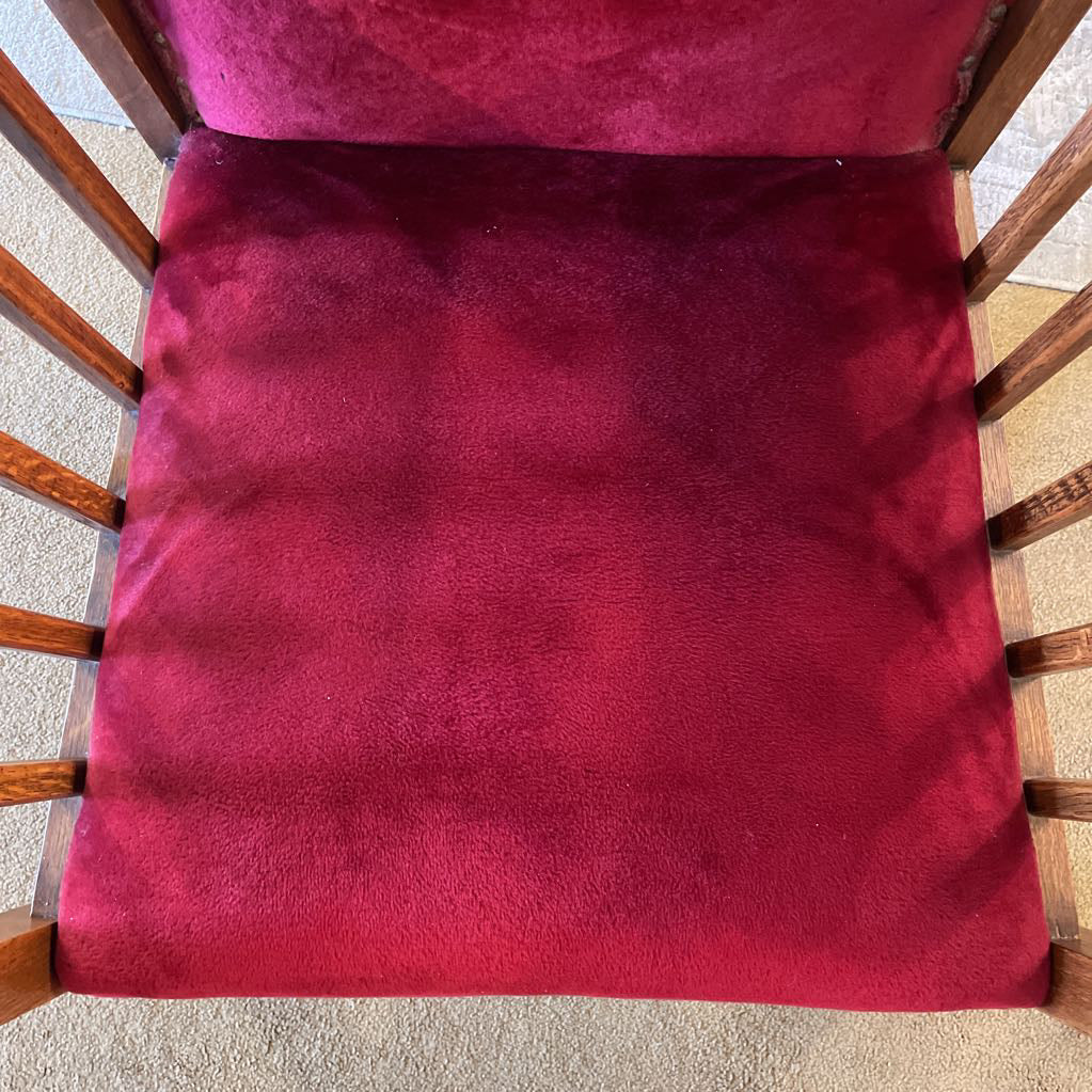 Red Velvet/Moquette Rocking Chair U ACCENT CHAIRS