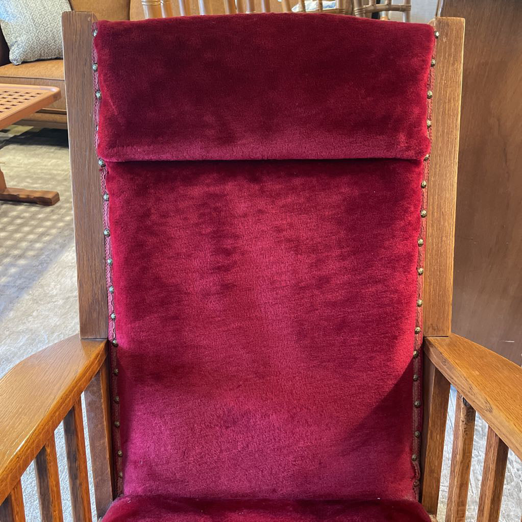 Red Velvet/Moquette Rocking Chair U ACCENT CHAIRS