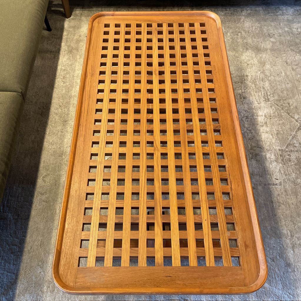 Teak Lattice Top Coffee Table
