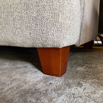 3 Seat Light Grey Wooden Leg Sofa