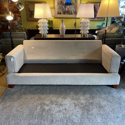3 Seat Light Grey Wooden Leg Sofa