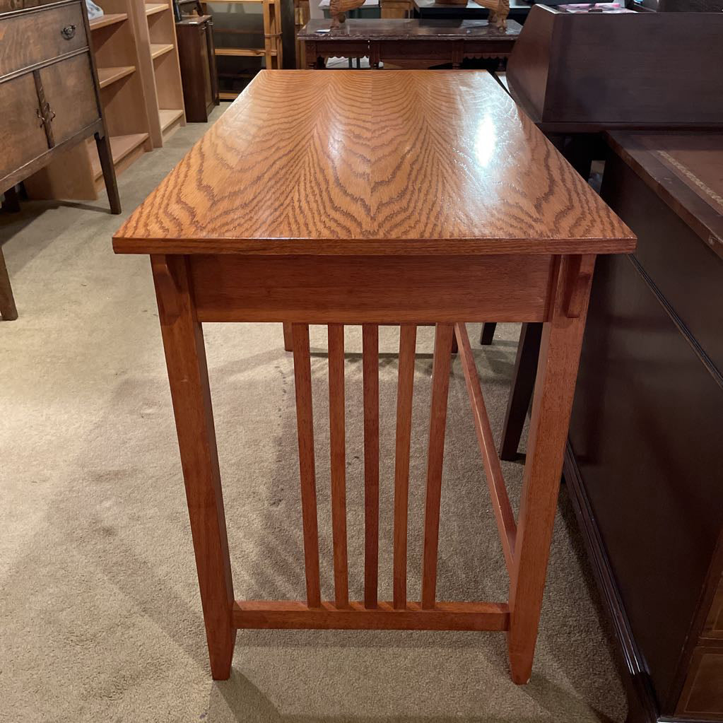 Oak Craftsman Style 3 Drawer Desk