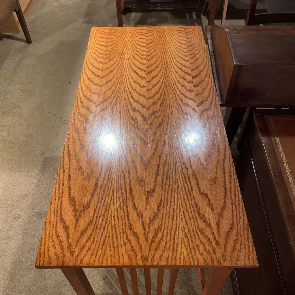 Oak Craftsman Style 3 Drawer Desk