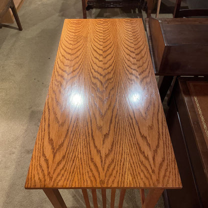 Oak Craftsman Style 3 Drawer Desk