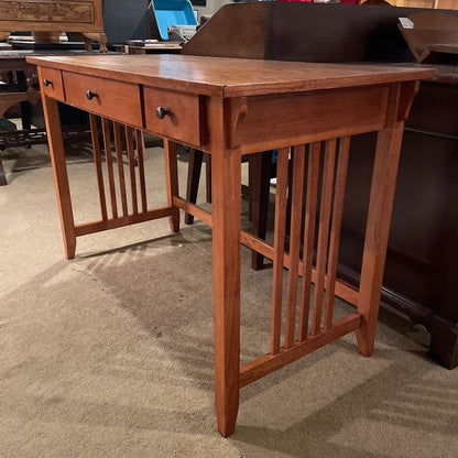Oak Craftsman Style 3 Drawer Desk