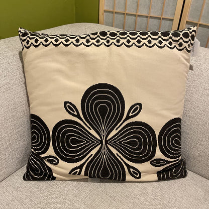 BB Italia Botanical Black & White Square Accent Pillow U PILLOWS