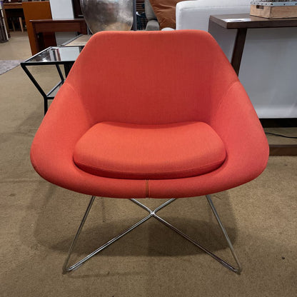 Allermuir A642 Open Lounge Chair Orange