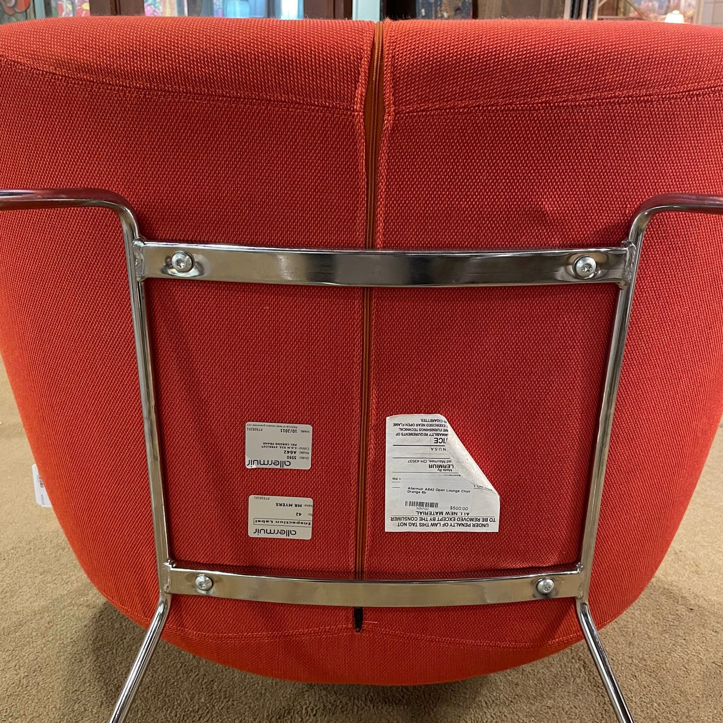 Allermuir A642 Open Lounge Chair Orange