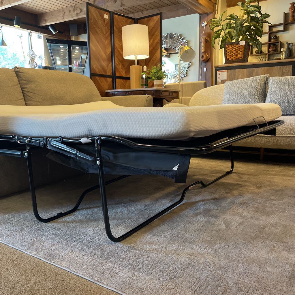 Taupe 2 Seater Queen Sleeper Sofa