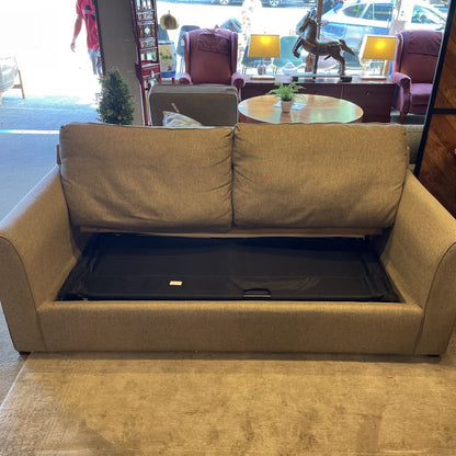 Taupe 2 Seater Queen Sleeper Sofa