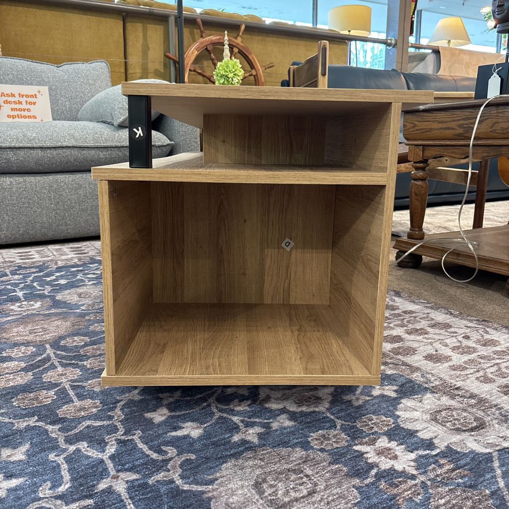 Rustic Wood Low Media Stand