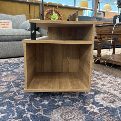 Rustic Wood Low Media Stand