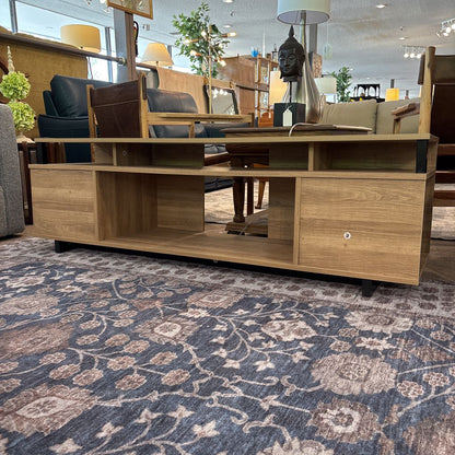 Rustic Wood Low Media Stand