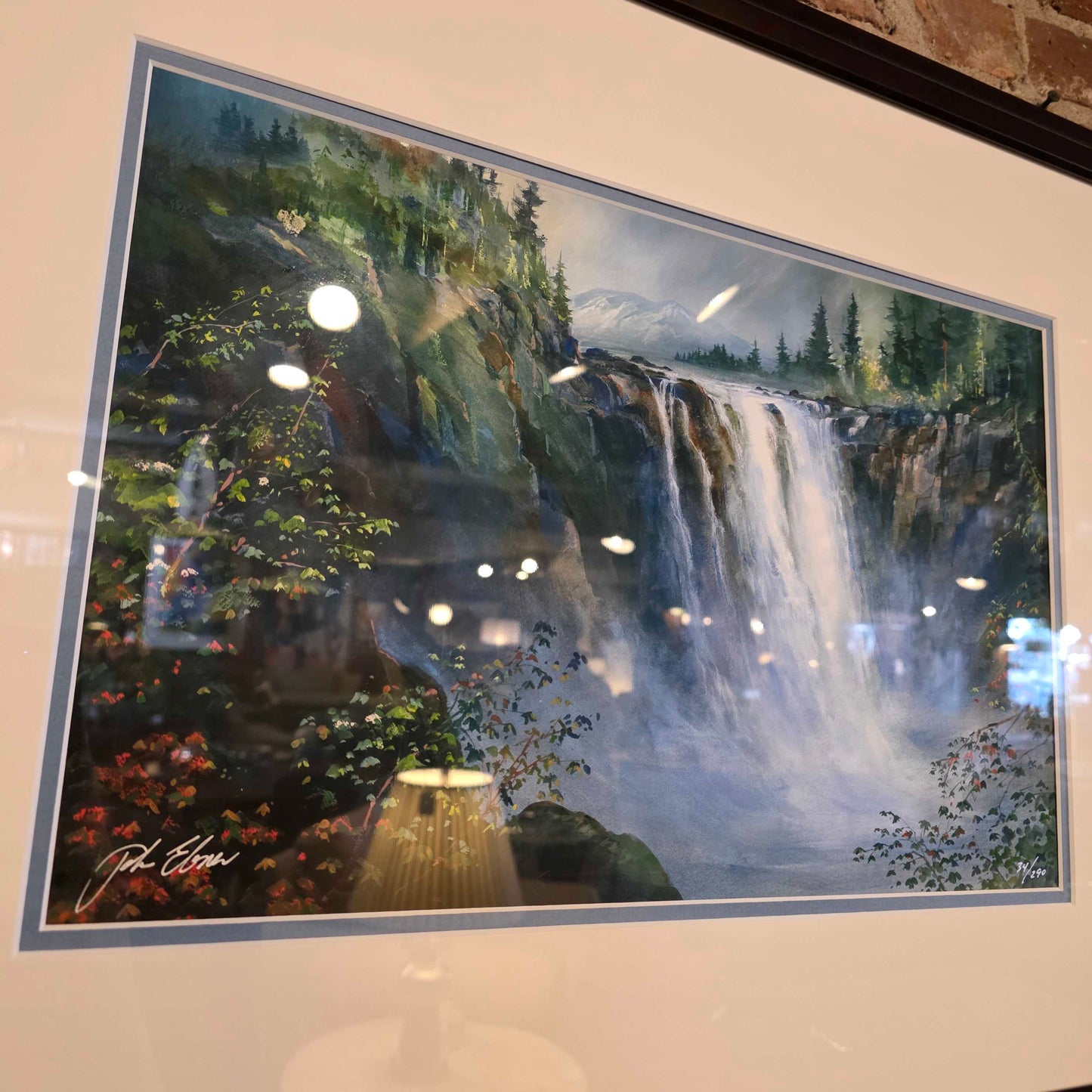 John Ebner GICLEE Print "Snoqualmie Falls / Mt. SI" Art
