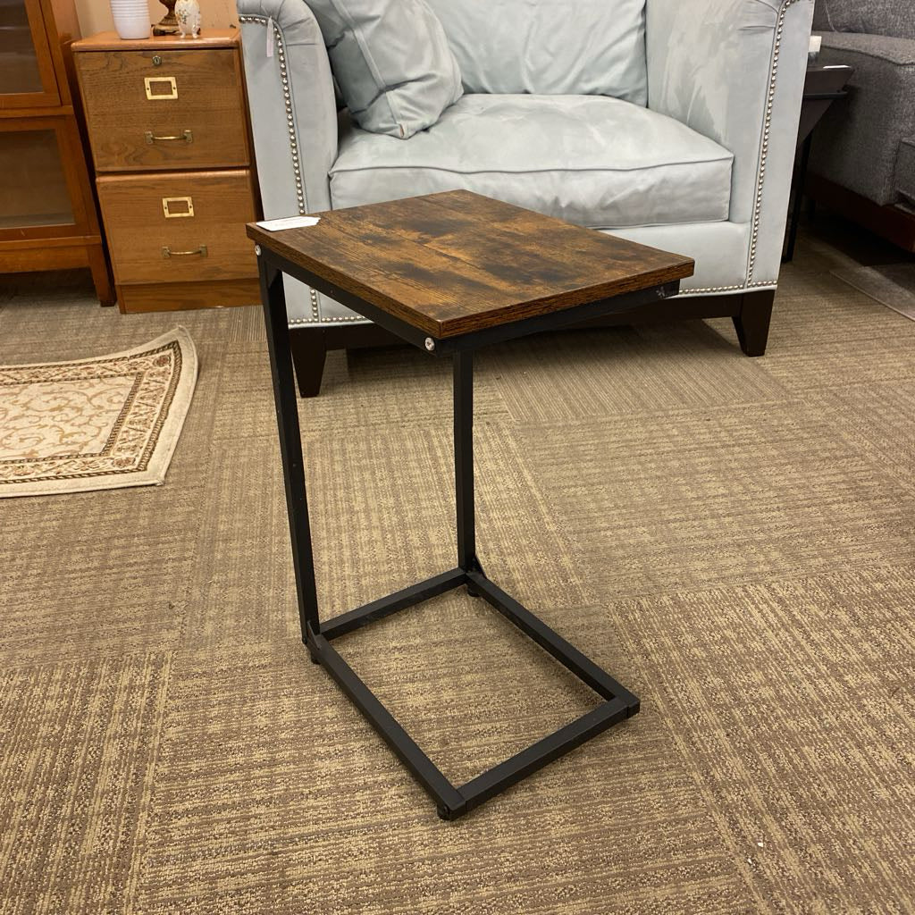 Faux Wood Top C Table