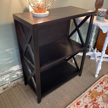 Dark X Frame Bookcase