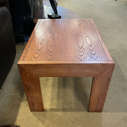 Oak Rectangular Parsons Style End Table