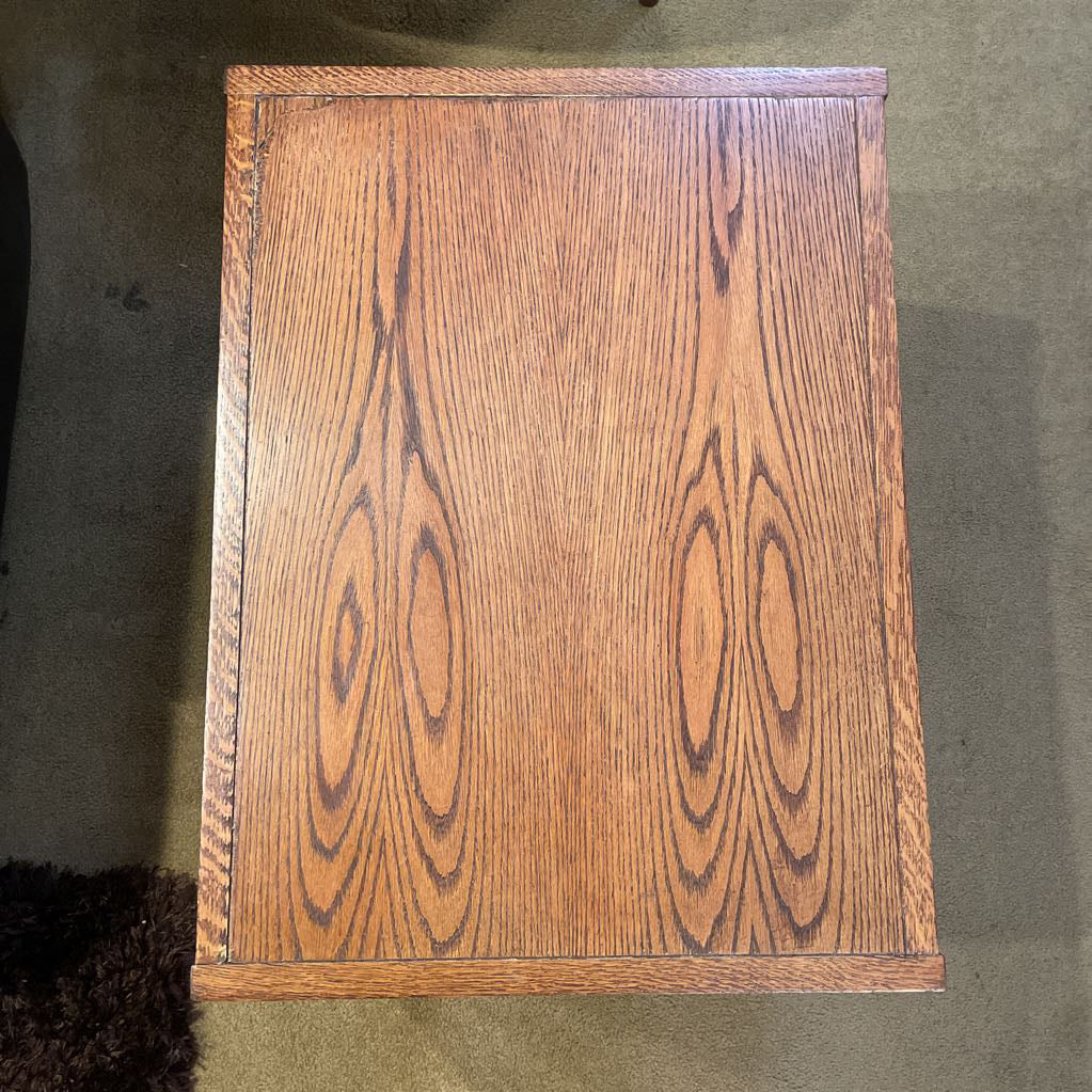 Oak Rectangular Parsons Style End Table