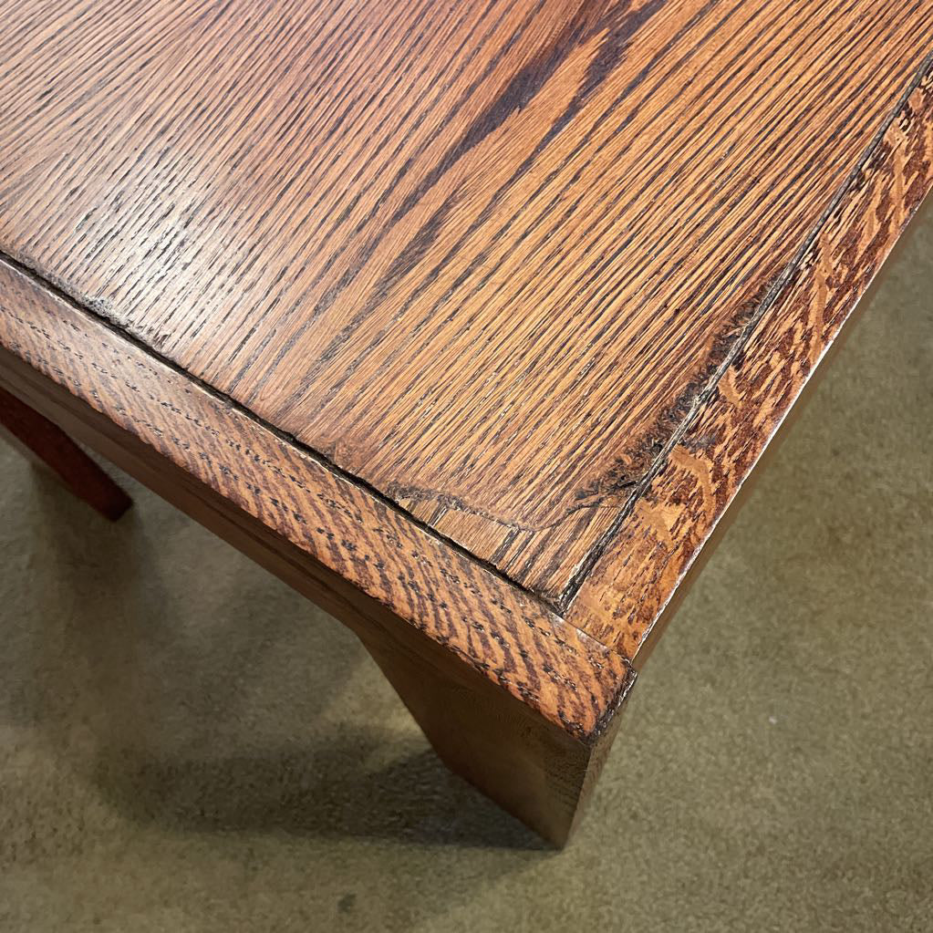 Oak Rectangular Parsons Style End Table