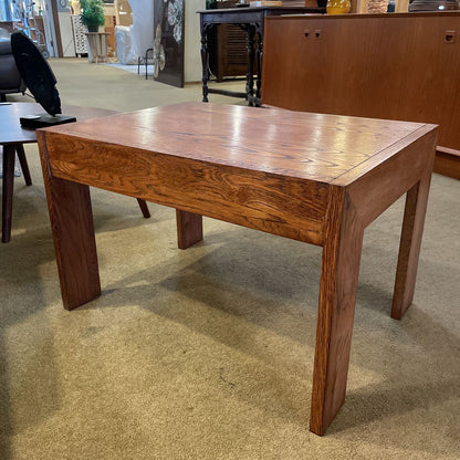 Oak Rectangular Parsons Style End Table