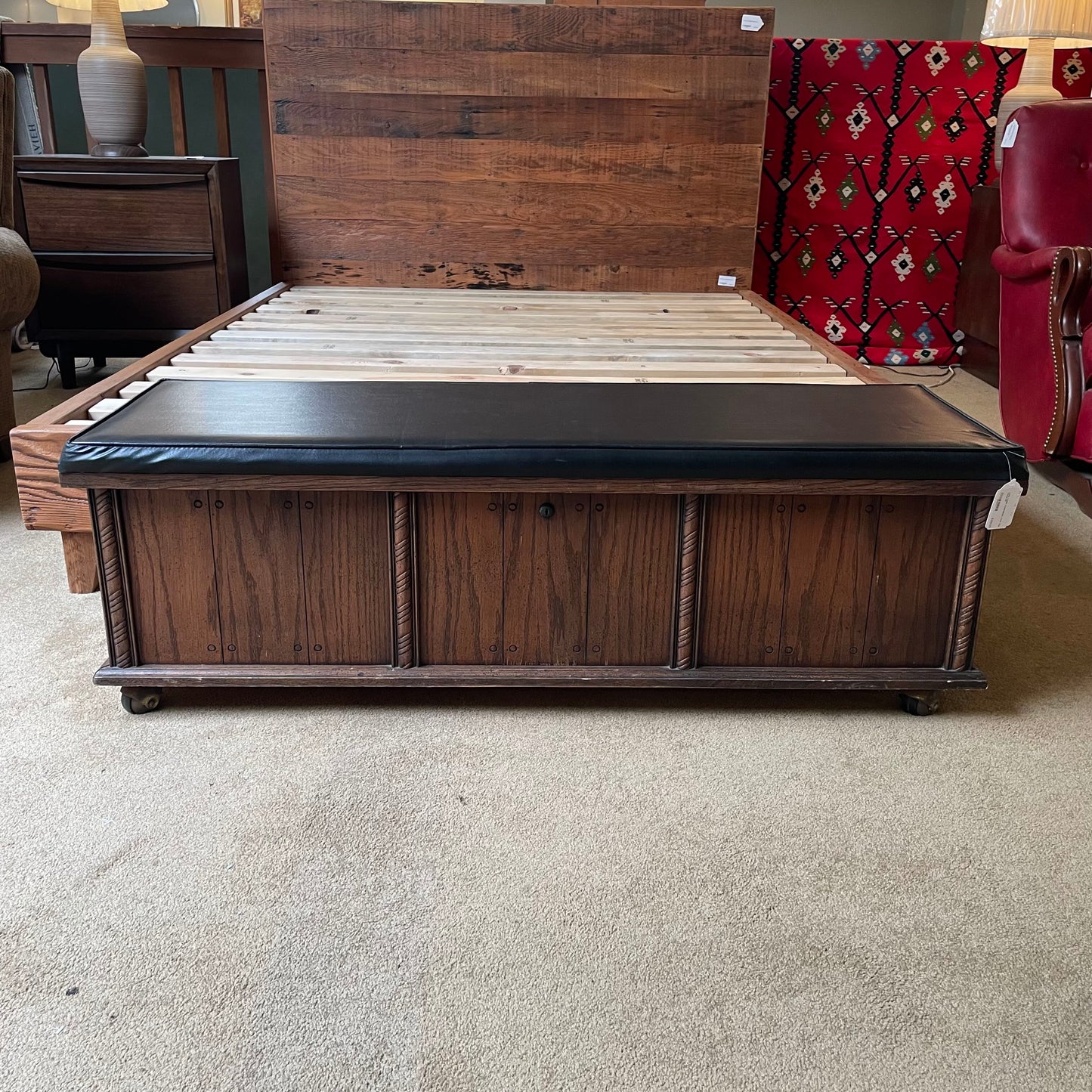 Lane Cedar Lined Black Vinyl Top Chest