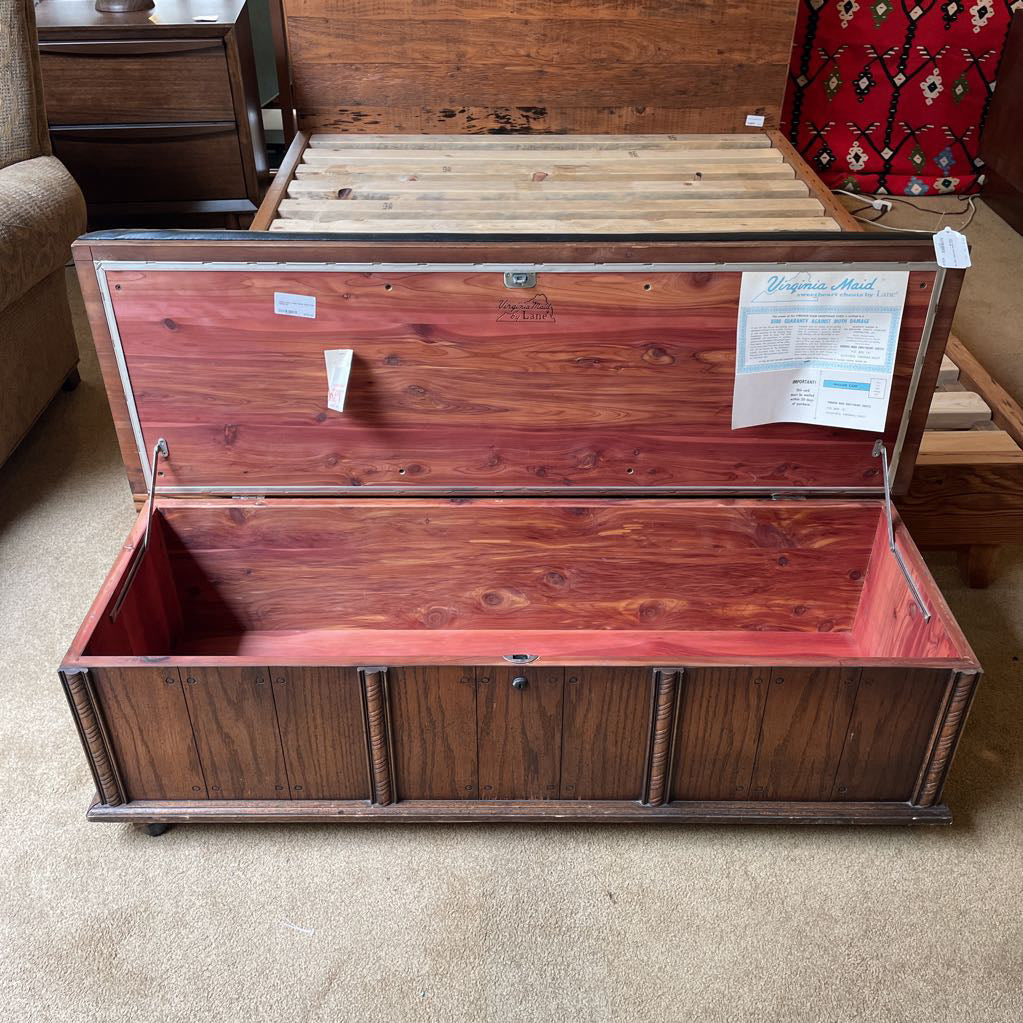 Lane Cedar Lined Black Vinyl Top Chest