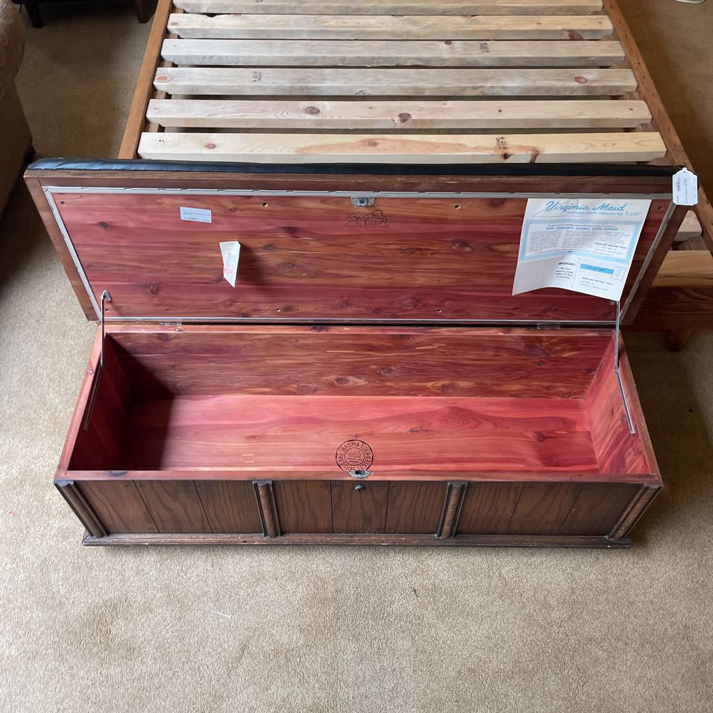 Lane Cedar Lined Black Vinyl Top Chest