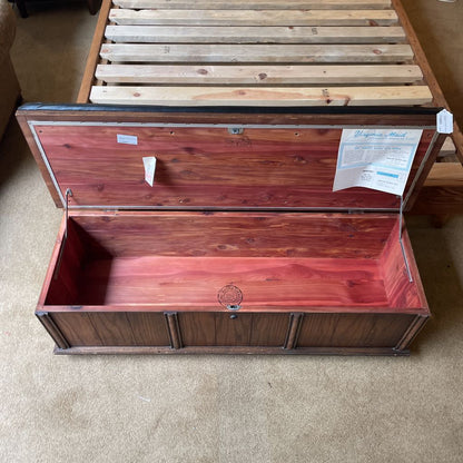 Lane Cedar Lined Black Vinyl Top Chest