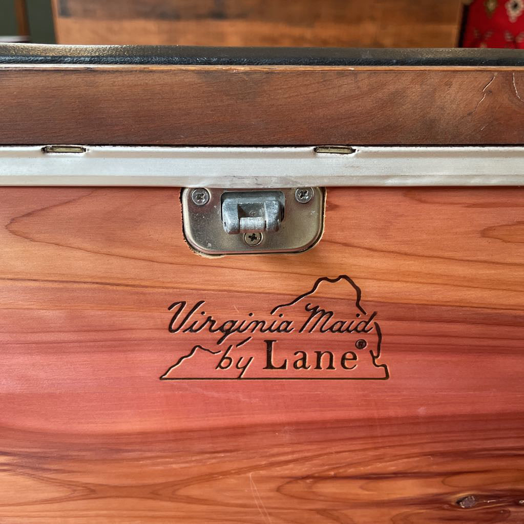 Lane Cedar Lined Black Vinyl Top Chest