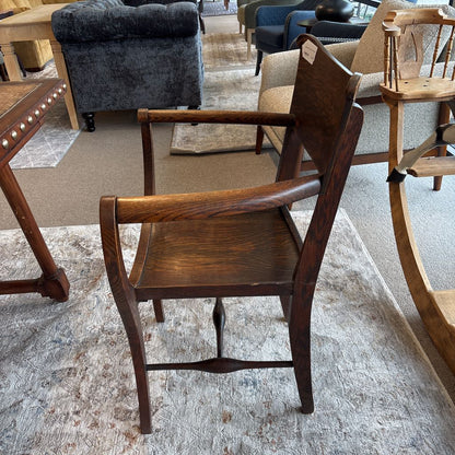Antique Oak Carved Arm Chair