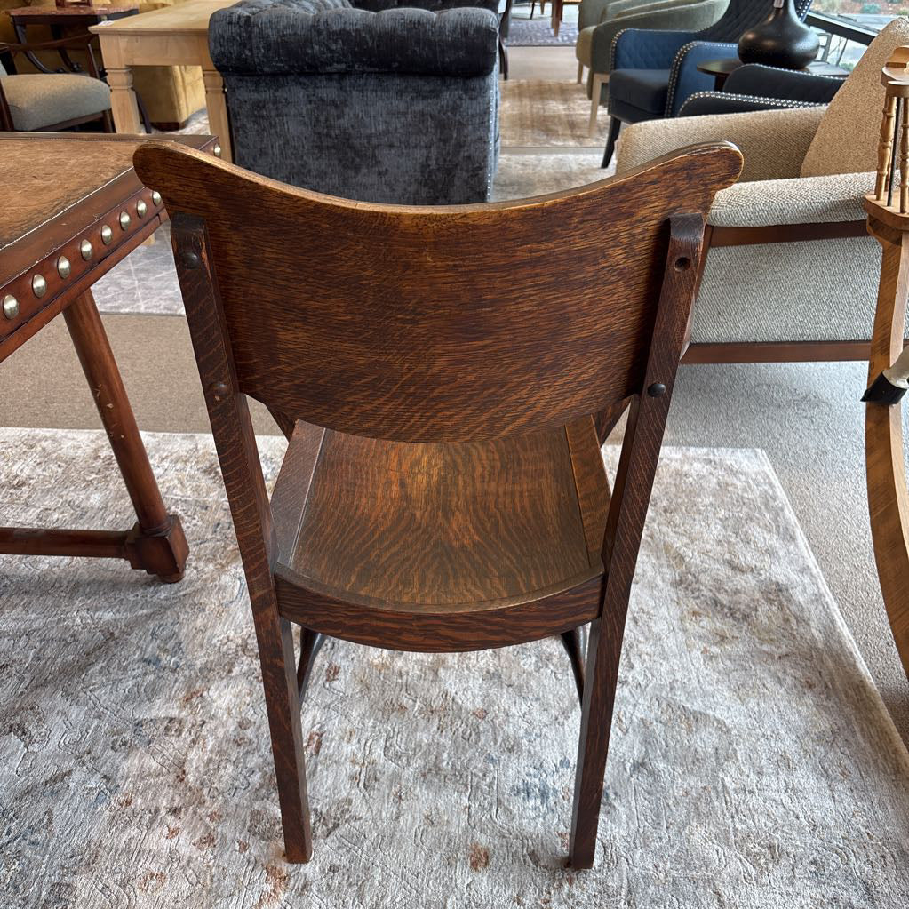 Antique Oak Carved Arm Chair
