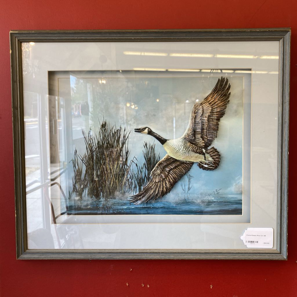 Framed Goose Relief Art
