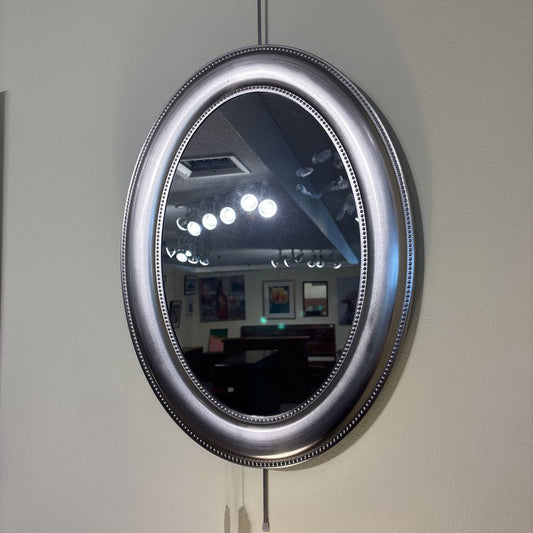 Silver Oval Mirror C MIRRORS