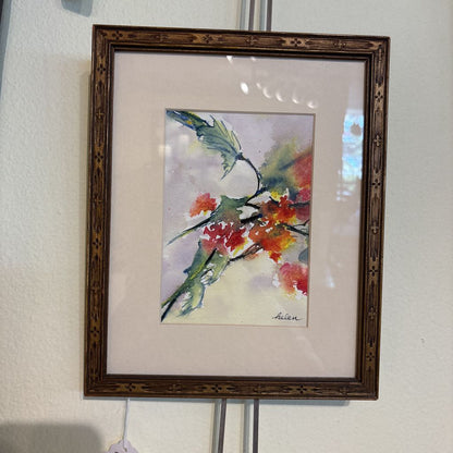Green & Red Watercolor Art