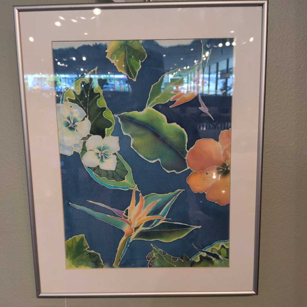 Bird of Paradise Flower Silk Print ART