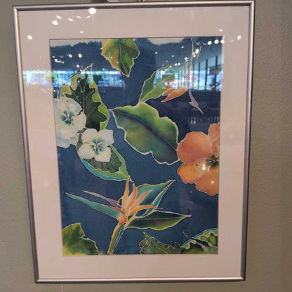 Bird of Paradise Flower Silk Print ART