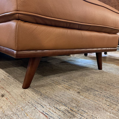 Karlstad Terracotta Leather RAF Chaise Sectional