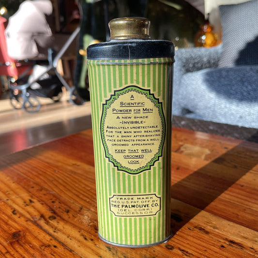 Old Tin of Palmolive Men's Shaving Talc