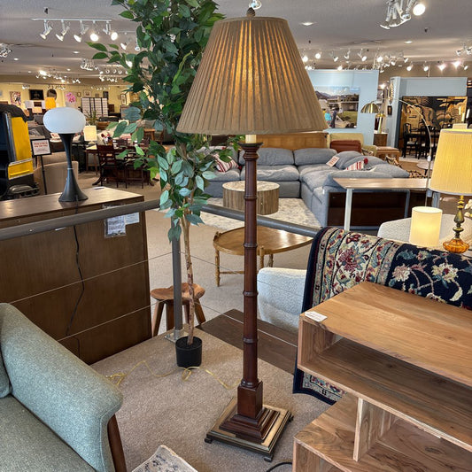 Solid Wood Turned Vintage Style Floor Lamp LAMPS