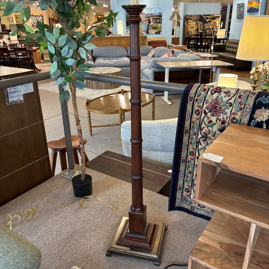 Solid Wood Turned Vintage Style Floor Lamp LAMPS