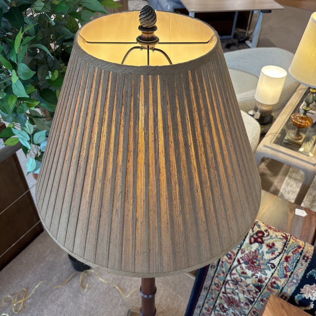 Solid Wood Turned Vintage Style Floor Lamp