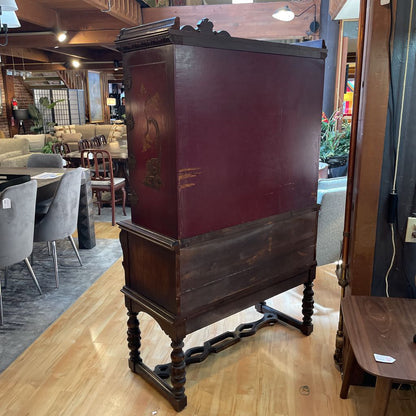 Mohlenrich Hand Painted Chinoiserie Cocktail Cabinet