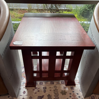 Mission Style Cherry Wood Side Table