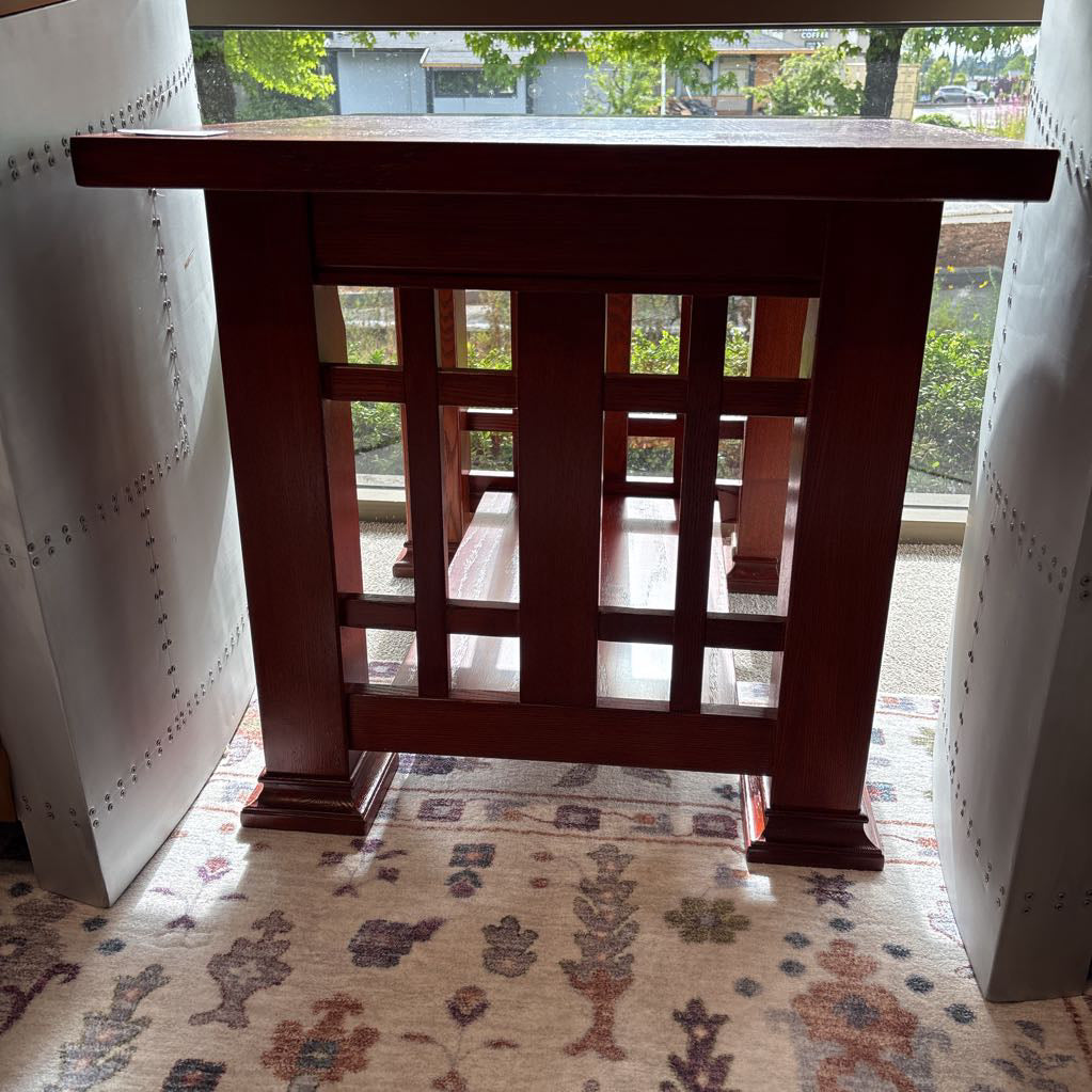Mission Style Cherry Wood Side Table