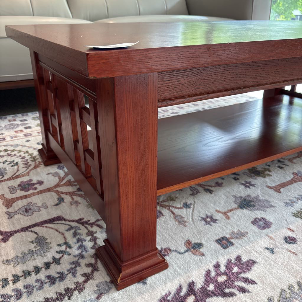 Mission Style Cherry Wood Coffee Table C COFFEE TABLES